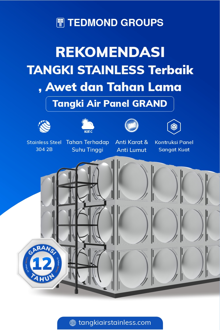 Rekomendasi Tangki Stainless Terbaik, Awet, dan Tahan Lama