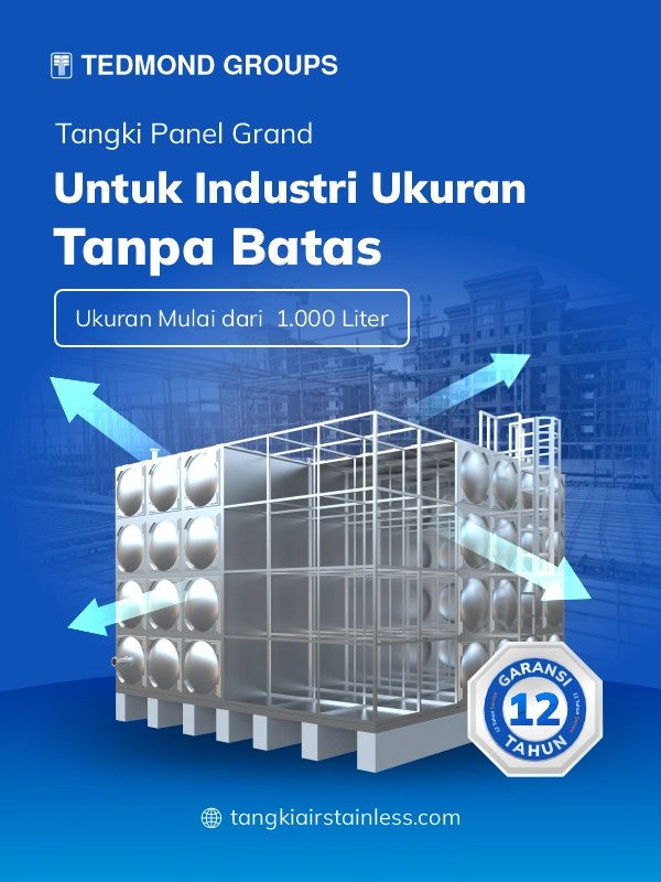 Tangki Panel Grand  Untuk Industri Ukuran Tanpa Batas