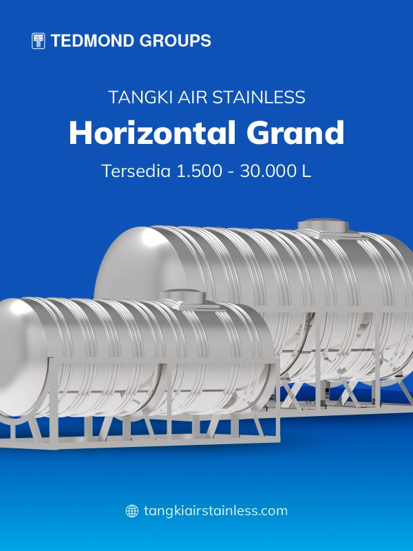 Rekomendasi Tangki Air Stainless Horizontal Merk Grand