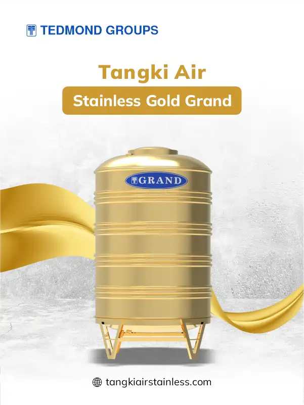 Tangki Air Stainless Gold, Tampilan Mewah dan Estetik