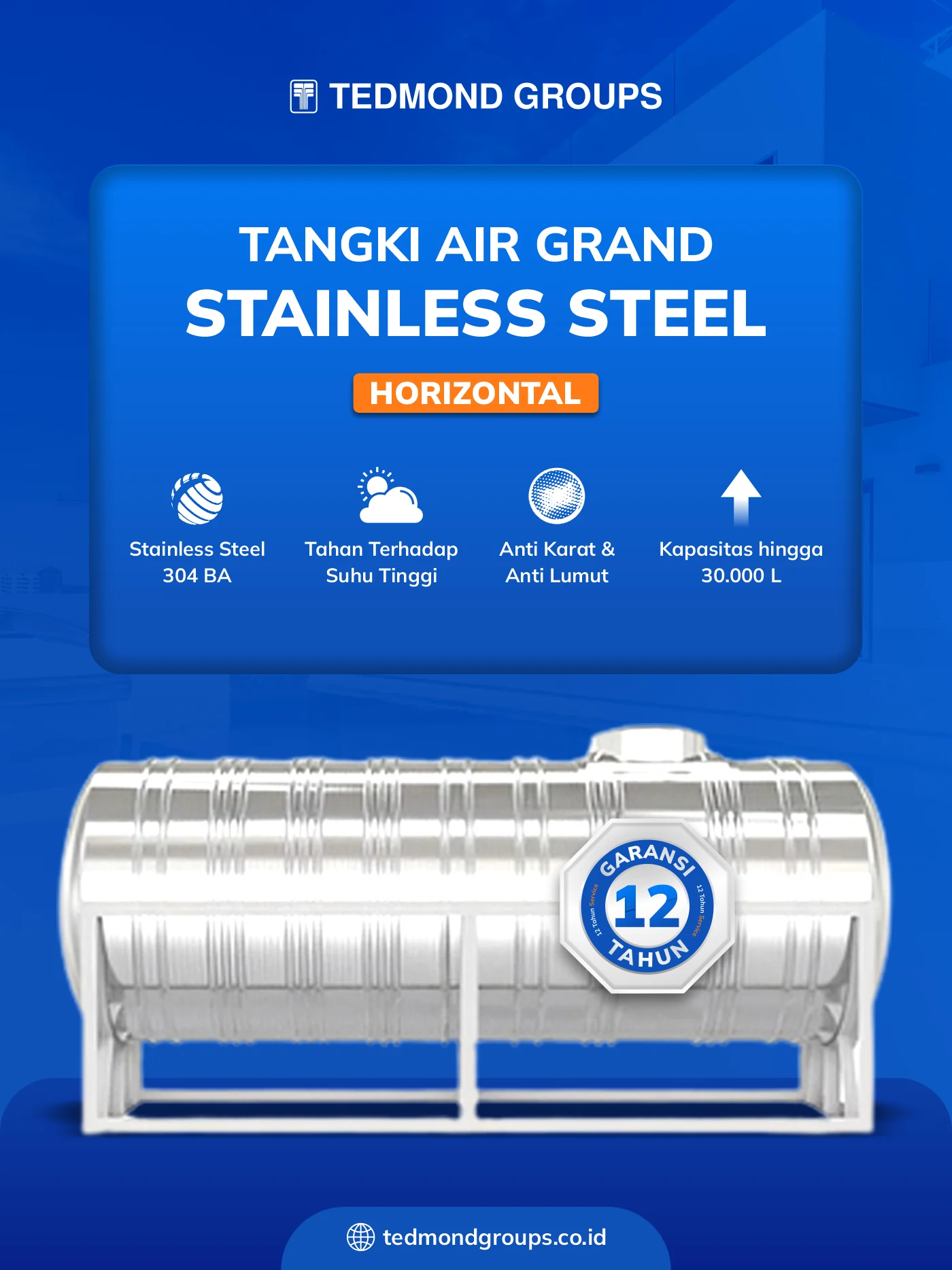 Rekomendasi Tangki Horizontal Grand Untuk Industri