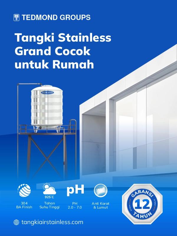 Rekomendasi Tangki Stainless Grand yang Cocok Untuk Rumah