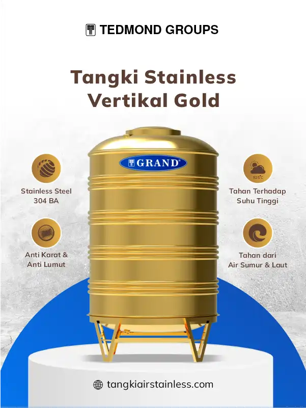 Tangki Stainless Gold Grand, Tampilan Mewah dan Elegan 