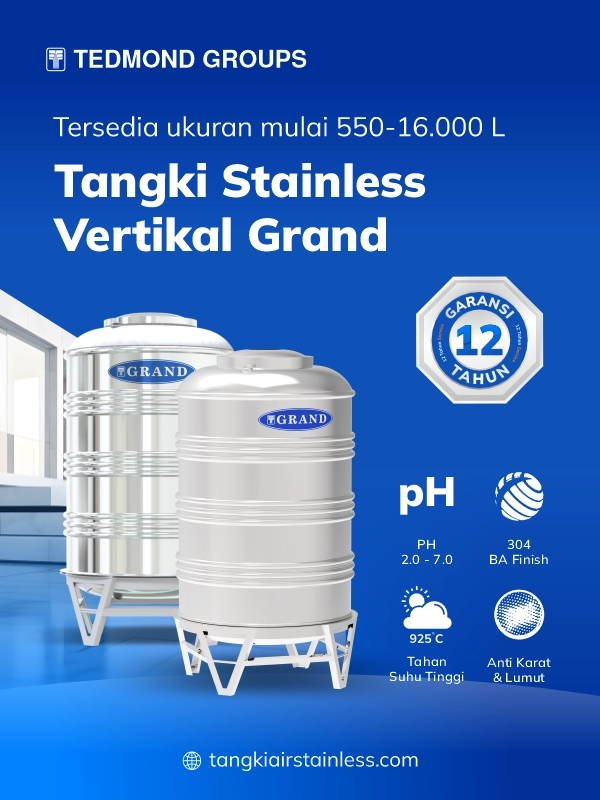 Rekomendasi Tangki Stainless Grand dengan Sistem Drainase Terbaik