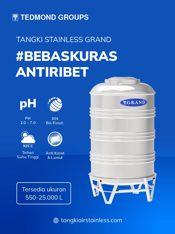 Rekomendasi Tangki Stainless Cocok untuk Rumah Tangga