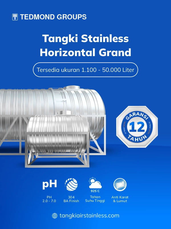 Tangki Stainless Horizontal Grand
