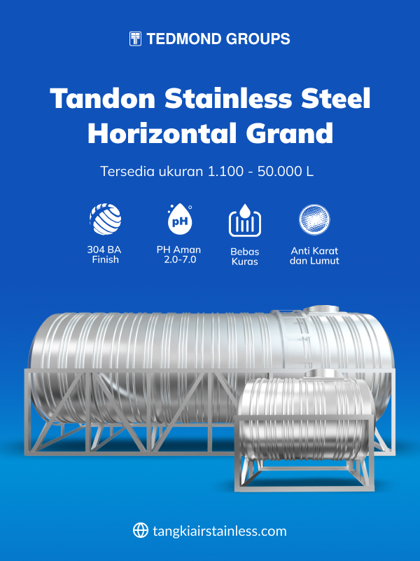  Tangki Stainless Horizontal Grand