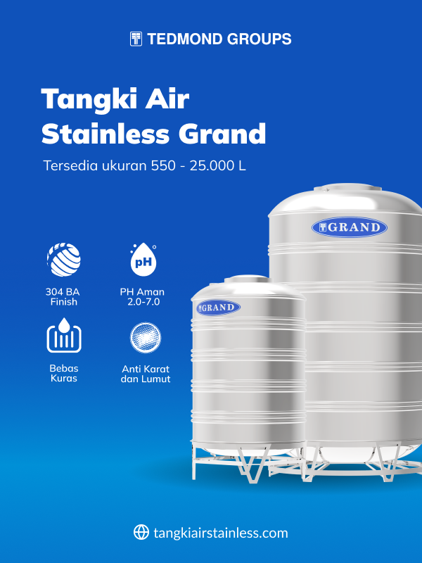 Tangki Stainless Grand, Tahan Lama dan Anti Karat