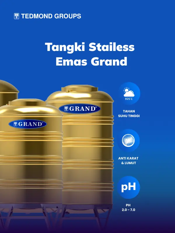 Tangki Stainless Emas Grand