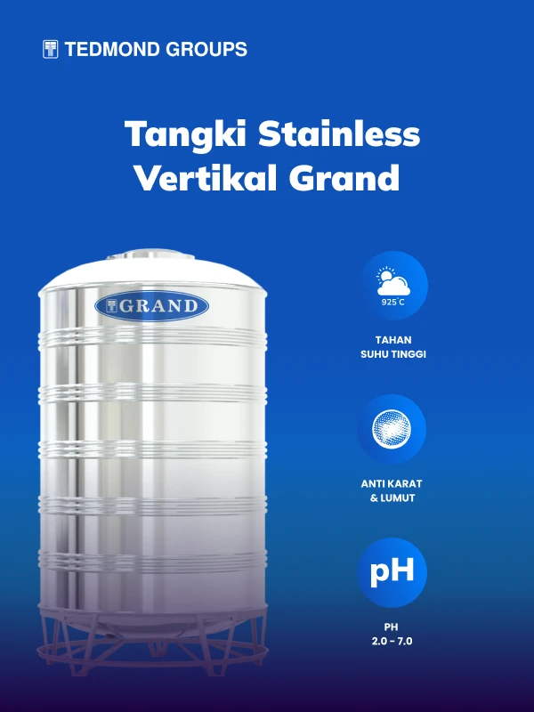  Tangki Stainless Vertikal Grand