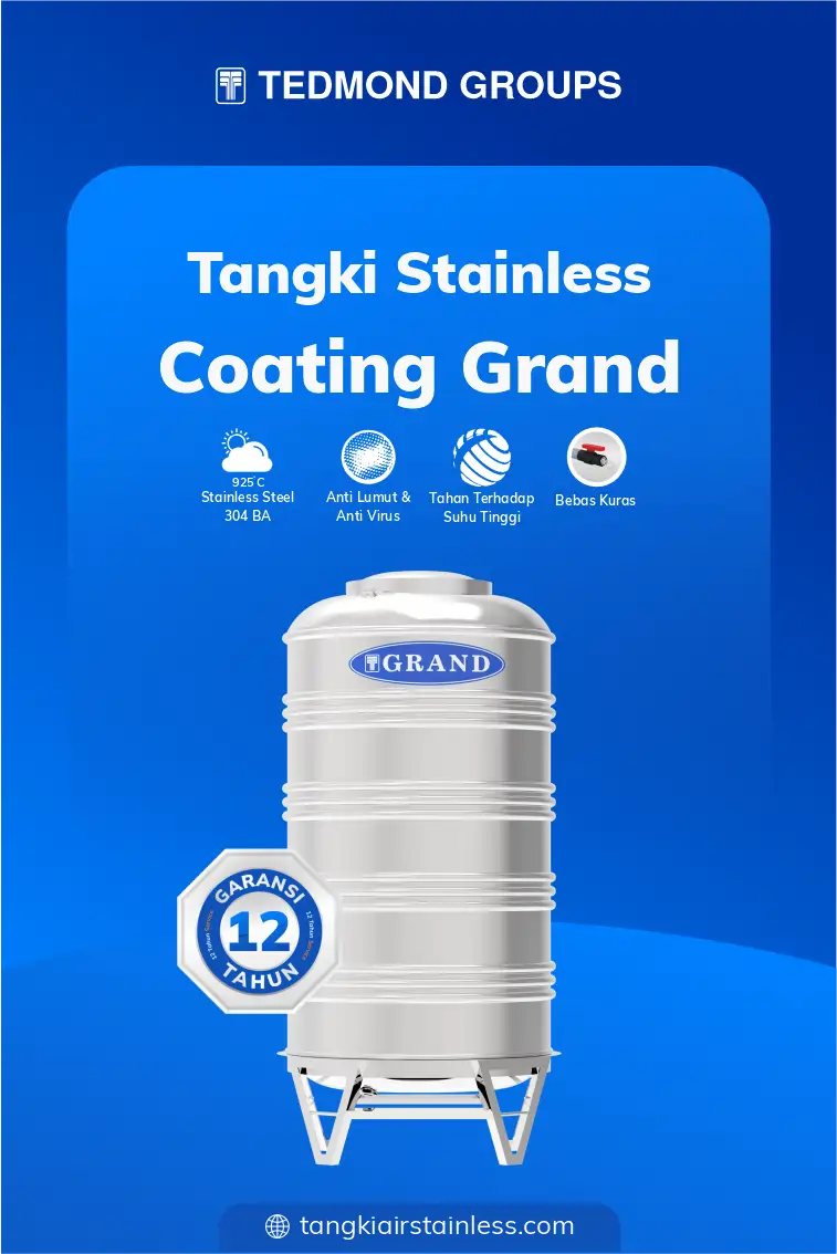 Tangki Stainless Coating Grand untuk Ketahanan Maksimal Air Laut