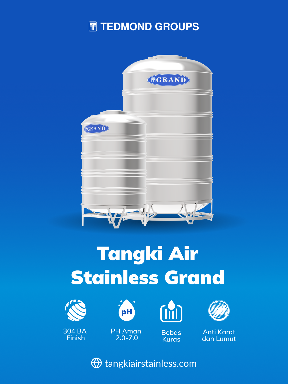 Tangki Stainless Grand, Solusi Tahan Lama dan Modern