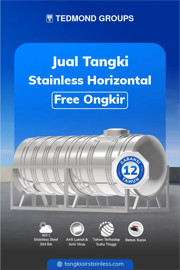 Jual Tangki Stainless Horizontal Grand Free Ongkir