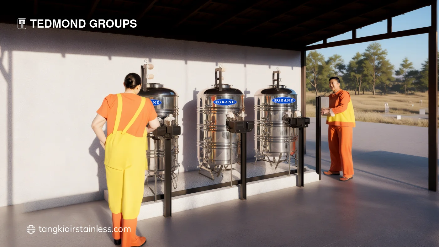 Keunggulan Tangki Stainless Vertikal