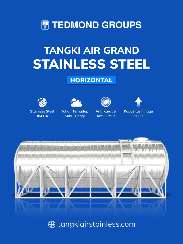 Jual Tangki Stainless Horizontal Grand, Free Ongkir