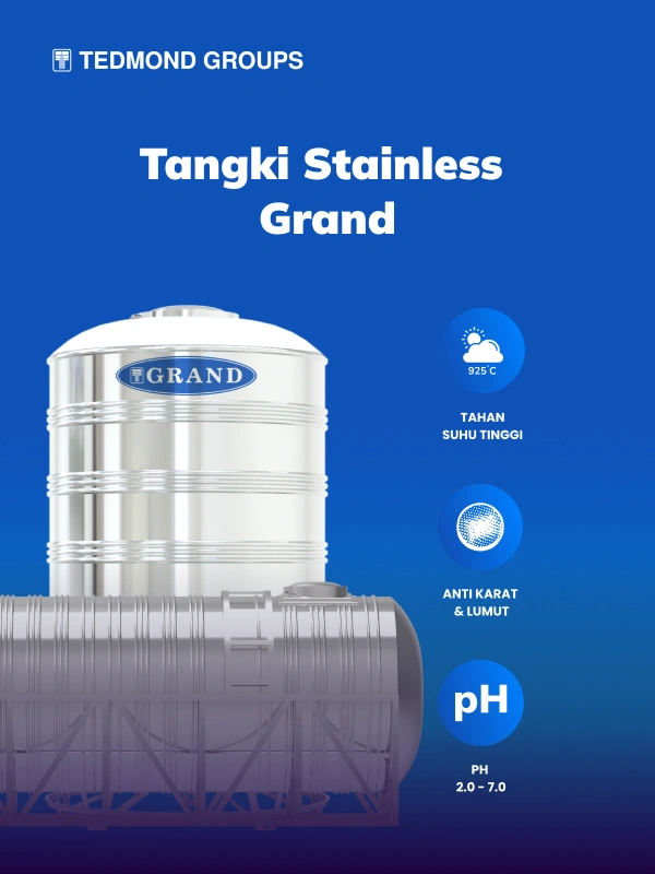 Tangki Stainless Grand Untuk Sistem Penyimpanan Air