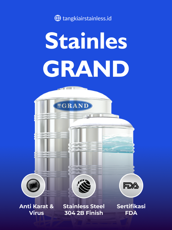 Tangki Air Stainless Vertikal Grand