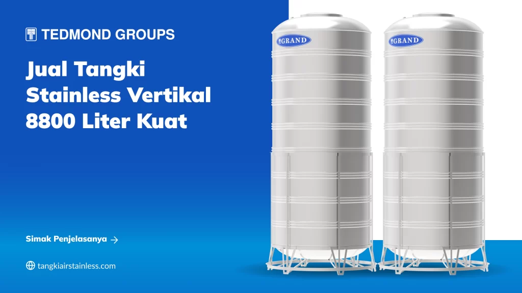 Jual Tangki Stainless Vertikal 8800 Liter Kuat