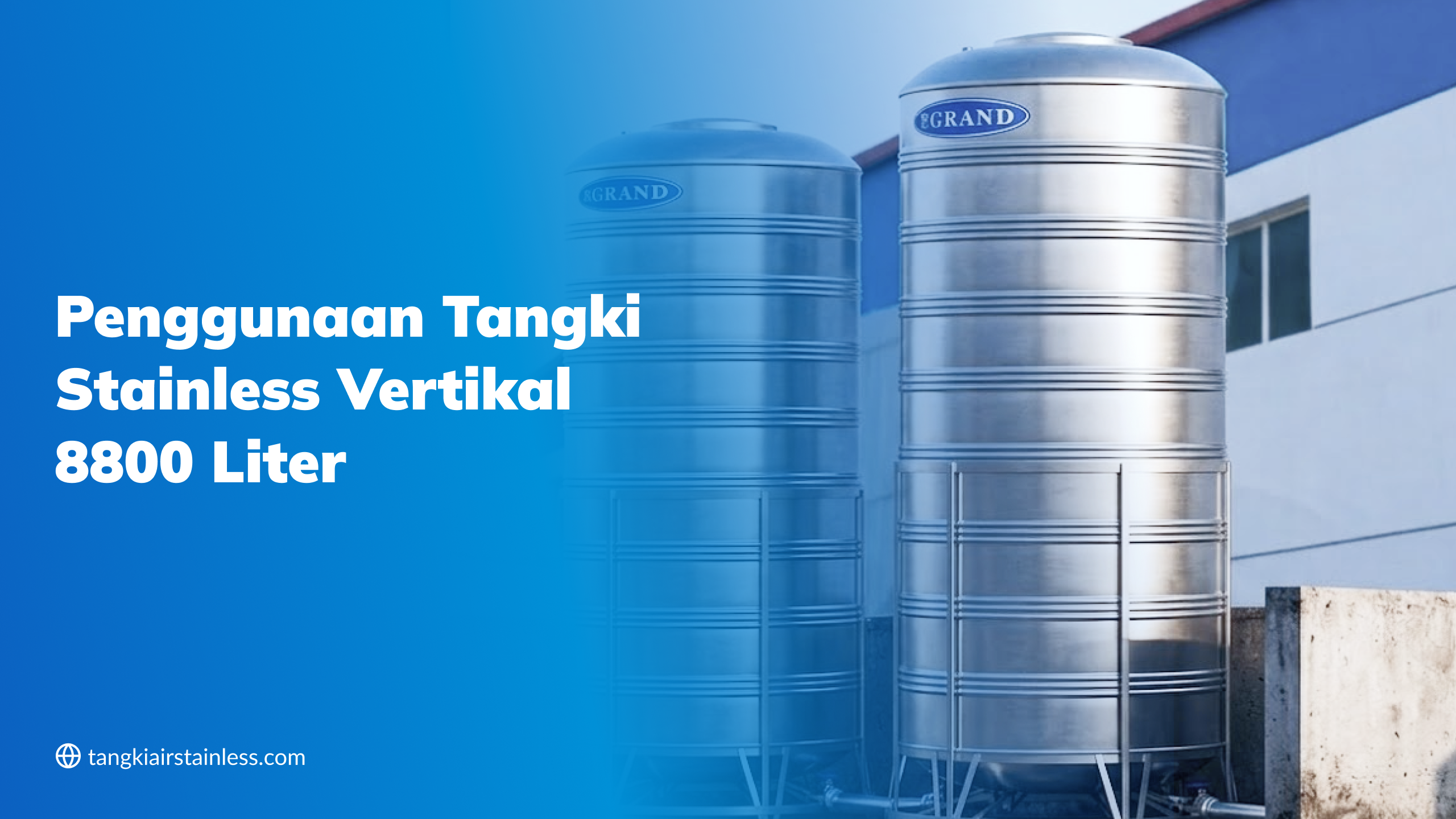 Penggunaan Tangki Stainless Vertikal 8800 Liter