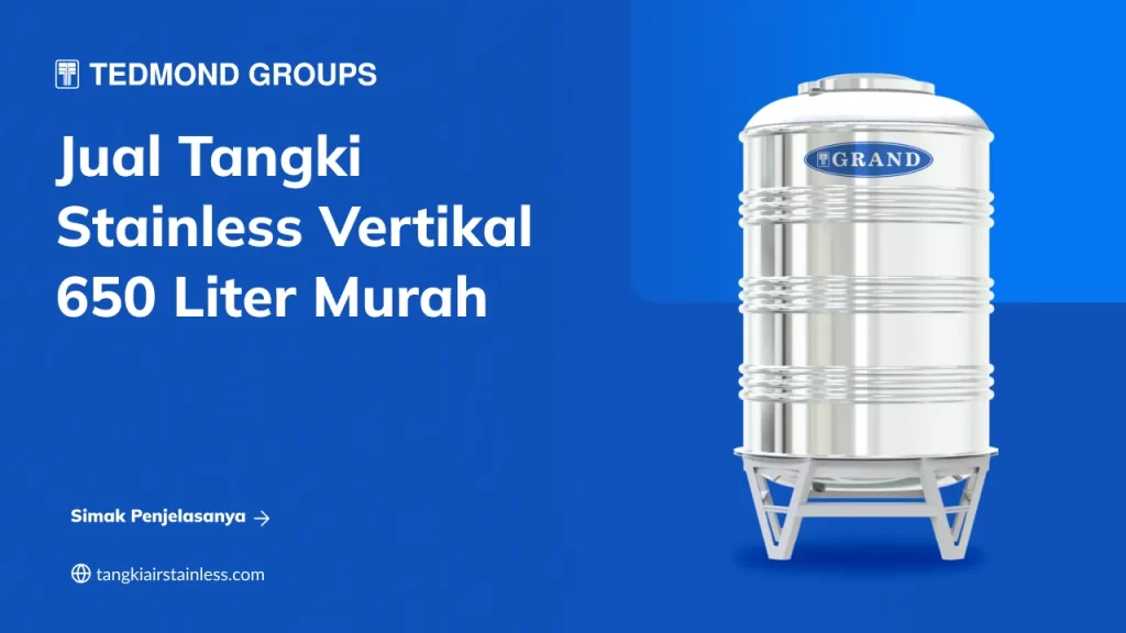 Jual Tangki Stainless Vertikal 650 Liter Murah