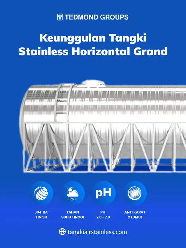 Keunggulan Tangki Stainless Horizontal Grand