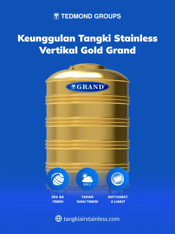 Keunggulan Tangki Stainless Vertikal Gold Grand