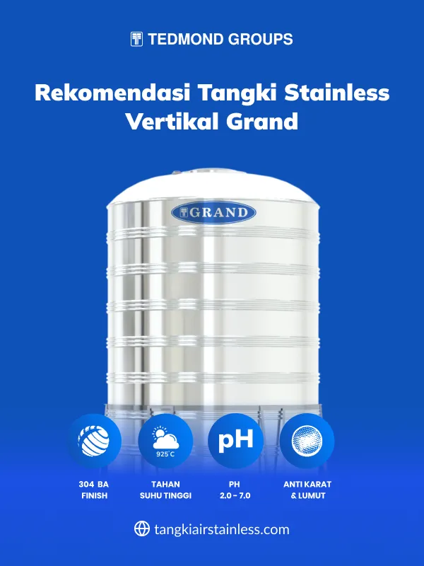 Rekomendasi Tangki Stainless Vertikal Grand