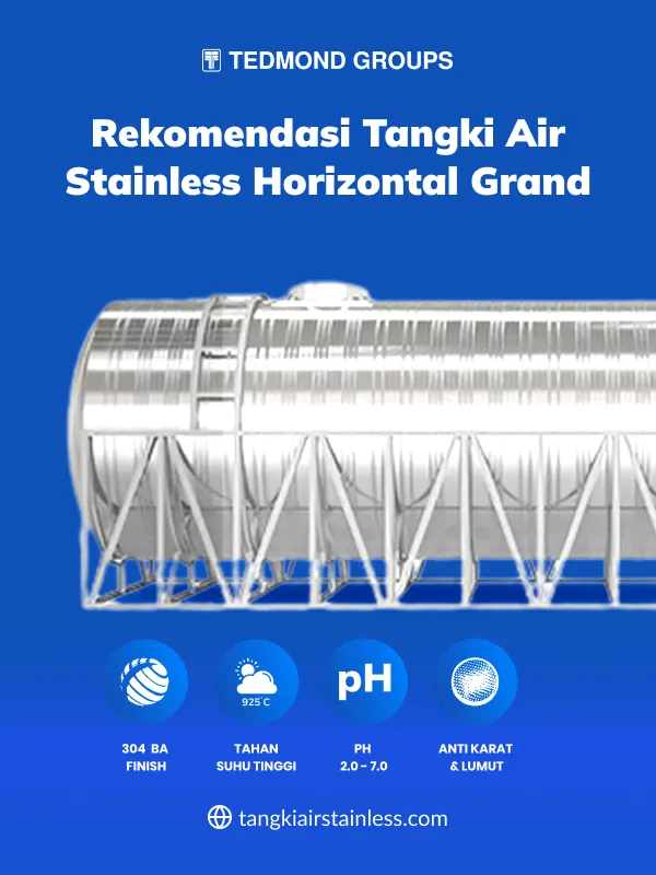 Rekomendasi Tangki Air Stainless Horizontal Grand