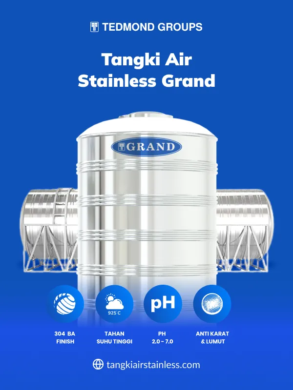Tangki Air Stainless Grand, Pilihan Tepat untuk Air Bersih