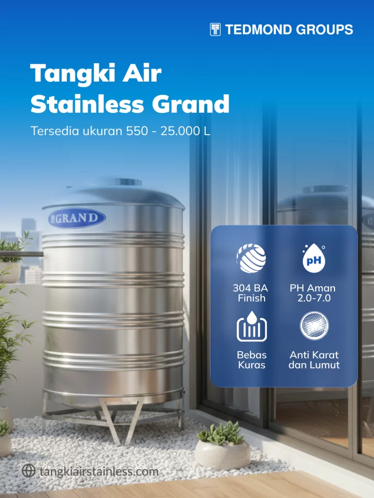 Tangki Air Stainless Grand, Solusi Menjaga Tekanan Air Tetap Optimal
